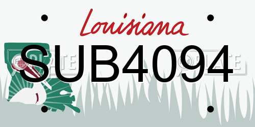 SUB4094 Louisiana License Plate
