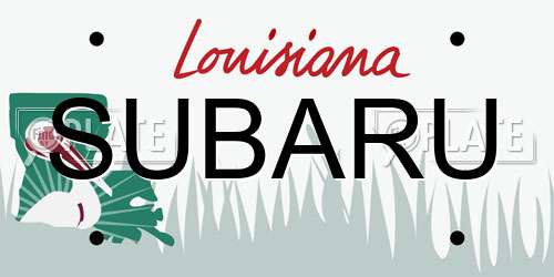 SUBARU Louisiana License Plate