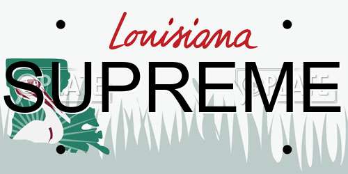 SUPREME Louisiana License Plate