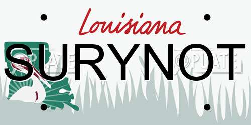 SURYNOT Louisiana License Plate