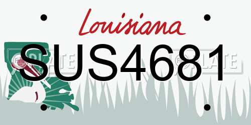 SUS4681 Louisiana License Plate