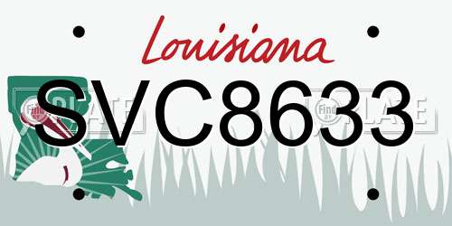 SVC8633 Louisiana License Plate