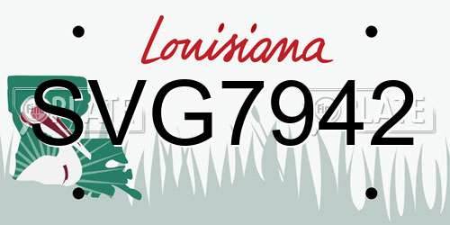 SVG7942 Louisiana License Plate