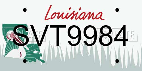 SVT9984 Louisiana License Plate