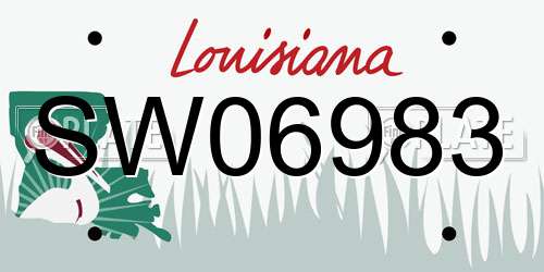 SW06983 Louisiana License Plate