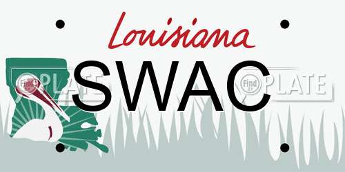 SWAC Louisiana License Plate