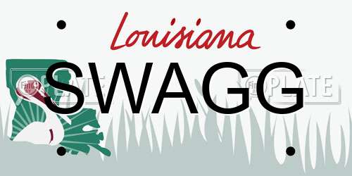 SWAGG Louisiana License Plate