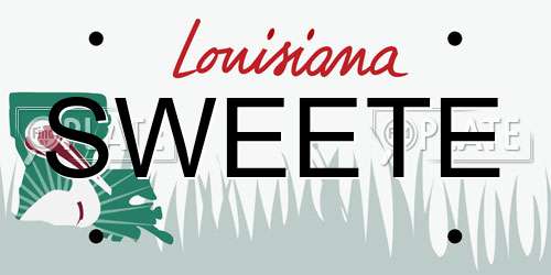 SWEETE Louisiana License Plate