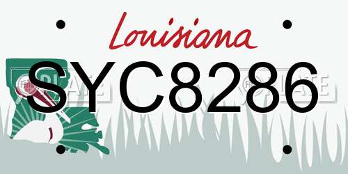 SYC8286 Louisiana License Plate