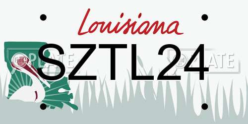 SZTL24 Louisiana License Plate