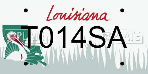 T014SA Louisiana License Plate
