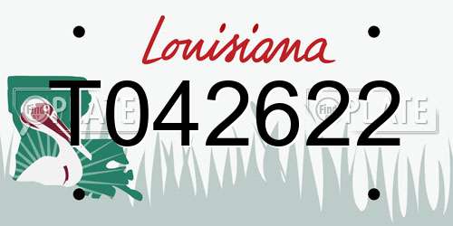 T042622 Louisiana License Plate