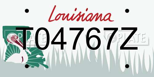 T04767Z Louisiana License Plate