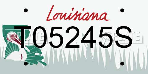 T05245S Louisiana License Plate