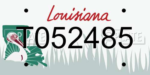 T052485 Louisiana License Plate