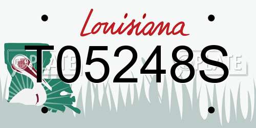 T05248S Louisiana License Plate