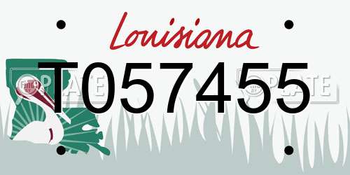 T057455 Louisiana License Plate