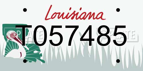 T057485 Louisiana License Plate
