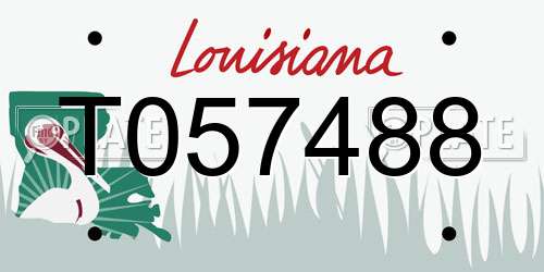 T057488 Louisiana License Plate