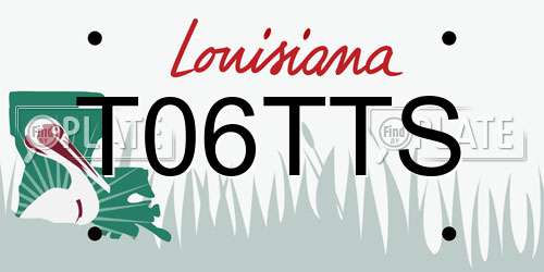 T06TTS Louisiana License Plate