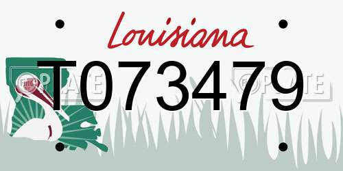 T073479 Louisiana License Plate