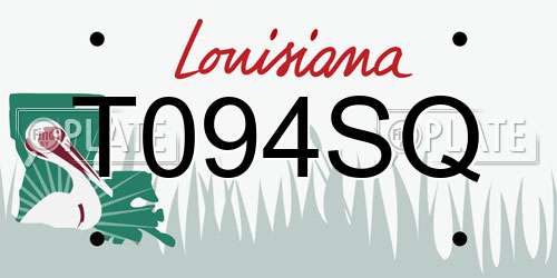 T094SQ Louisiana License Plate