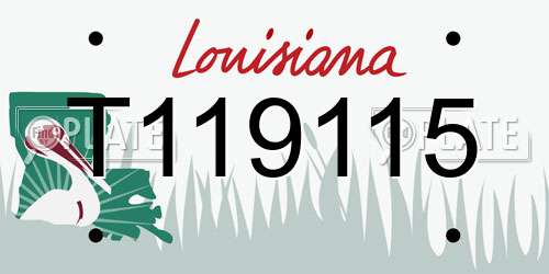 T119115 Louisiana License Plate
