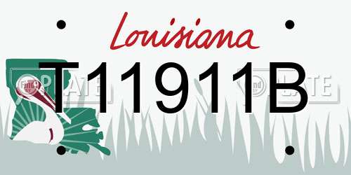 T11911B Louisiana License Plate