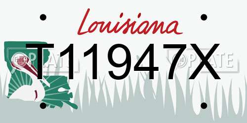 T11947X Louisiana License Plate