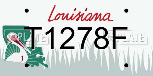 T1278F Louisiana License Plate