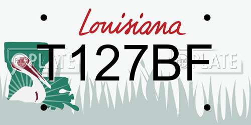 T127BF Louisiana License Plate