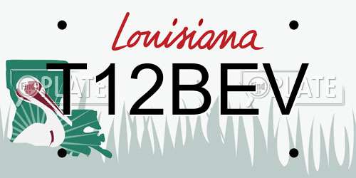 T12BEV Louisiana License Plate
