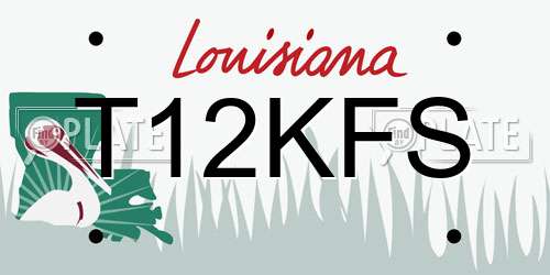 T12KFS Louisiana License Plate