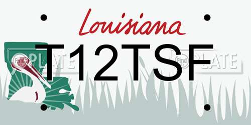 T12TSF Louisiana License Plate