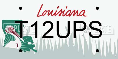 T12UPS Louisiana License Plate