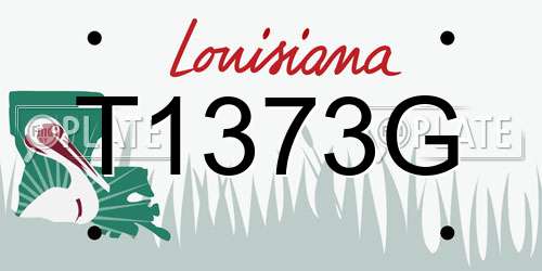 T1373G Louisiana License Plate