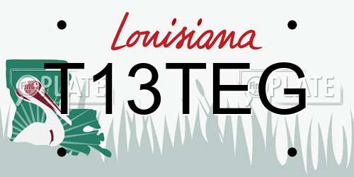T13TEG Louisiana License Plate