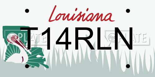 T14RLN Louisiana License Plate