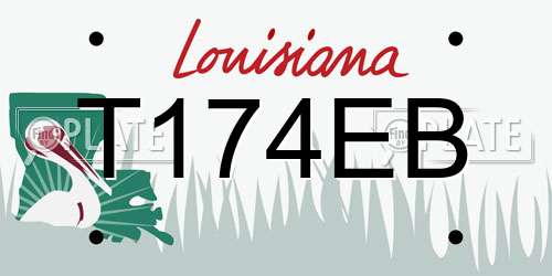 T174EB Louisiana License Plate