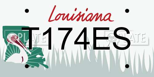 T174ES Louisiana License Plate
