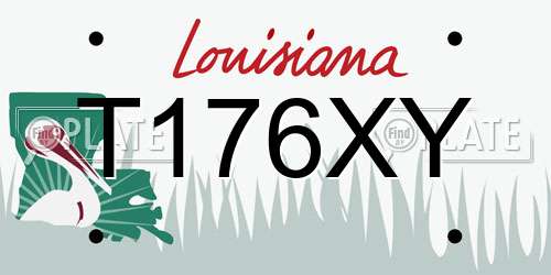 T176XY Louisiana License Plate