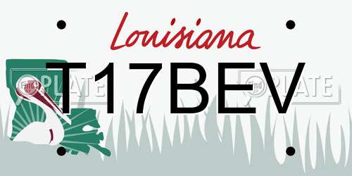 T17BEV Louisiana License Plate