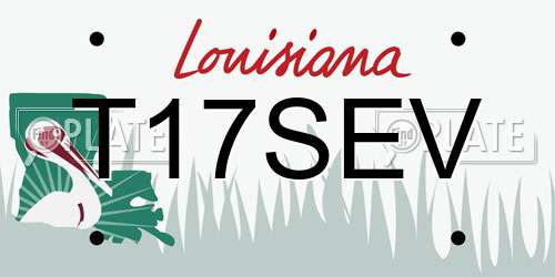 T17SEV Louisiana License Plate