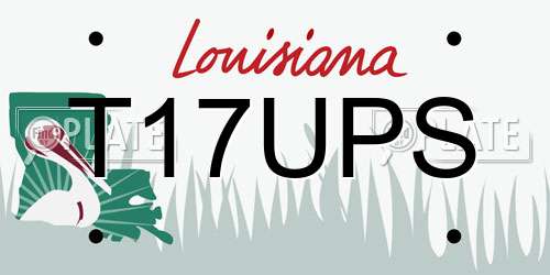 T17UPS Louisiana License Plate