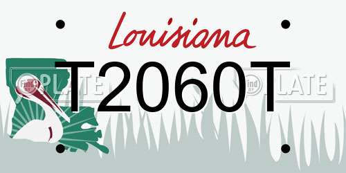 T2060T Louisiana License Plate