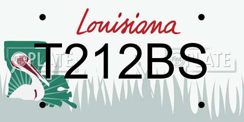 T212BS Louisiana License Plate