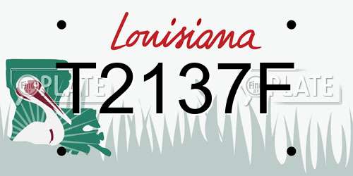 T2137F Louisiana License Plate