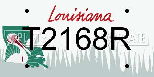 T2168R Louisiana License Plate