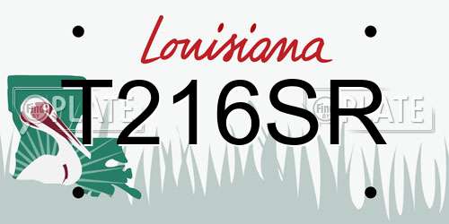 T216SR Louisiana License Plate