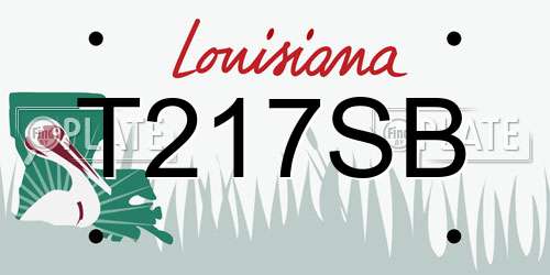 T217SB Louisiana License Plate